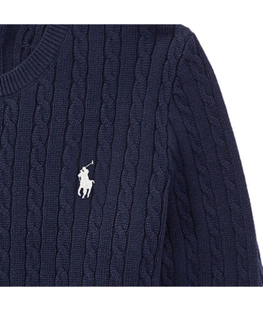 POLO RALPH LAUREN Темно-синий хлопковый кардиган, фото 2