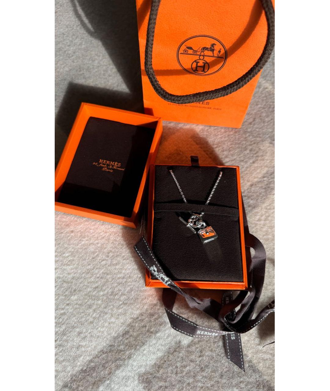 HERMES Серебряное серебряное колье, фото 2