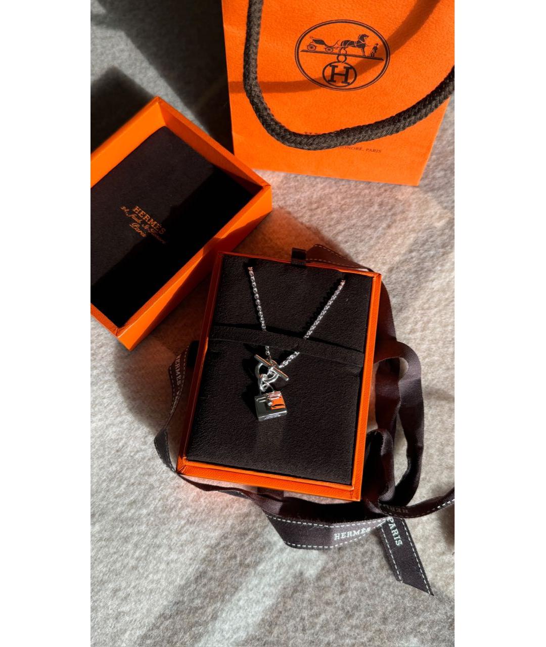 HERMES Серебряное серебряное колье, фото 4