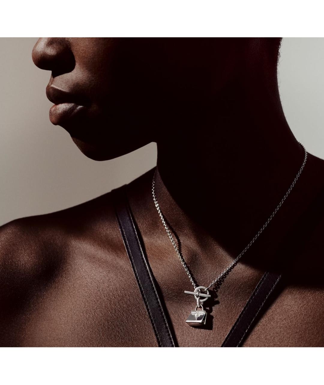 HERMES Серебряное серебряное колье, фото 6