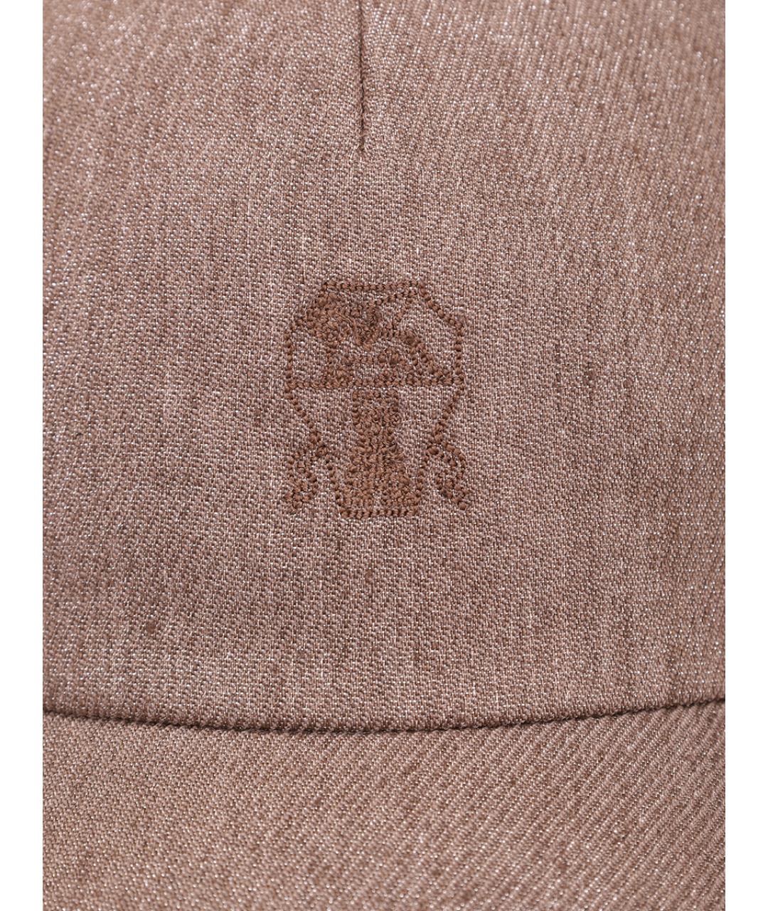 BRUNELLO CUCINELLI Бежевая кепка, фото 3
