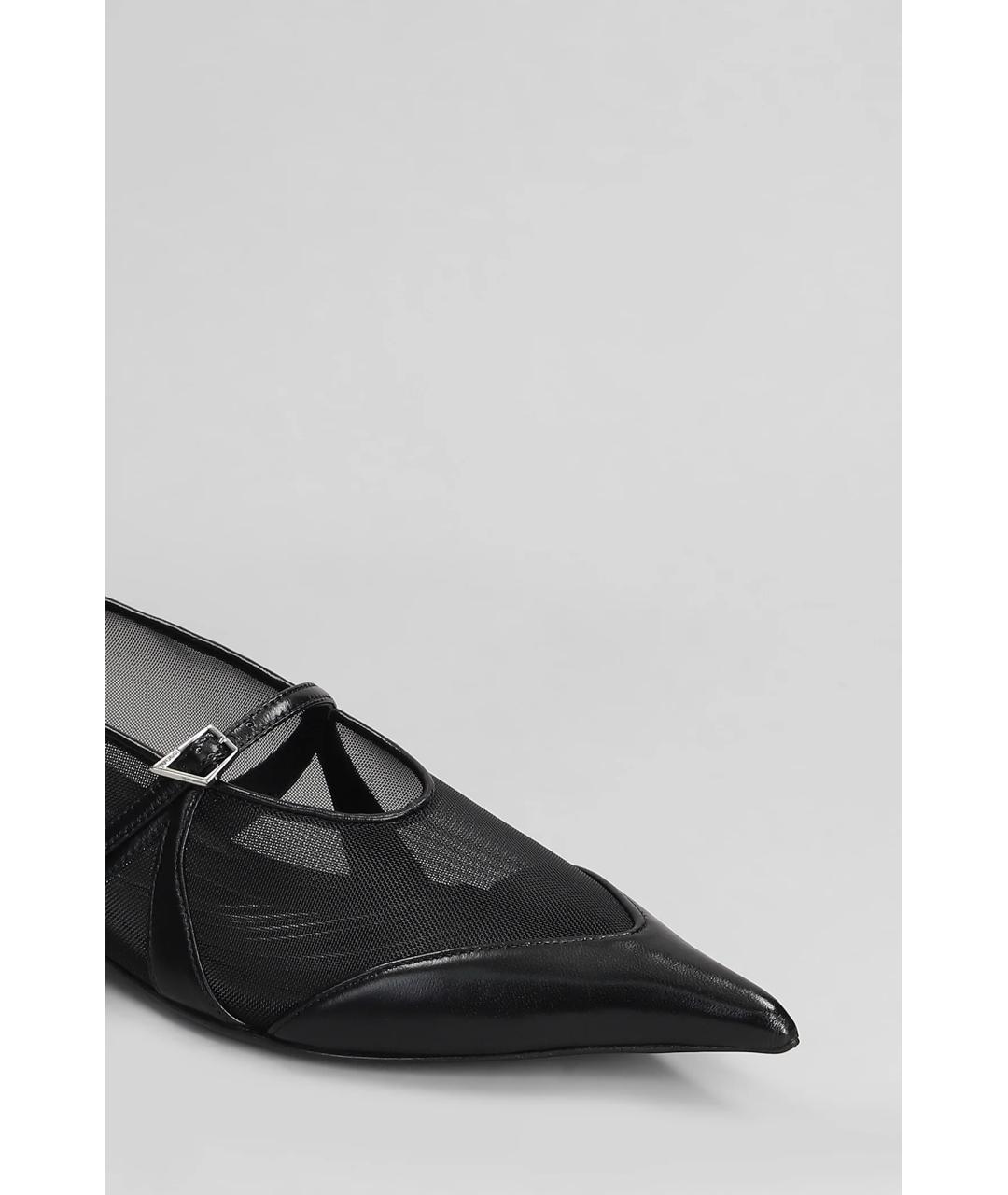 MUGLER Черные лодочки на низком каблуке, фото 4