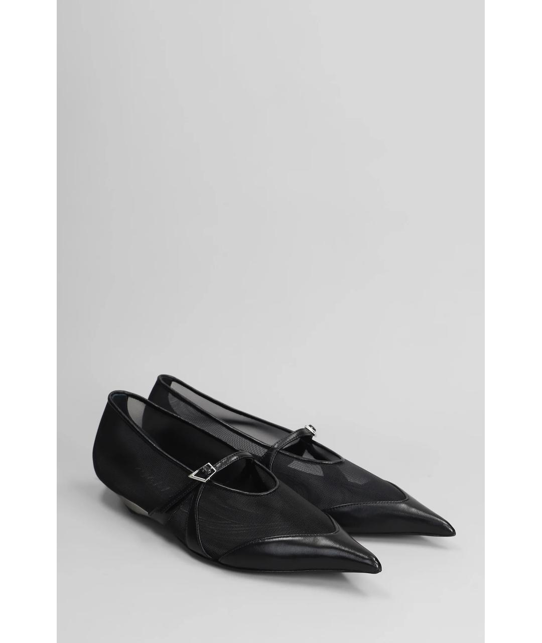 MUGLER Черные лодочки на низком каблуке, фото 3