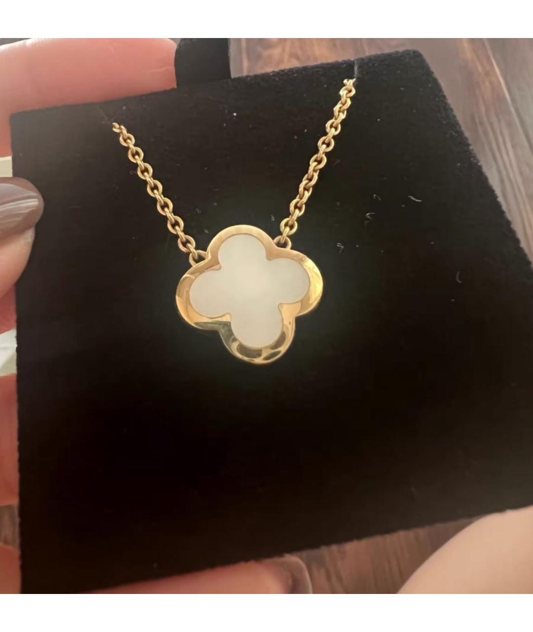 VAN CLEEF & ARPELS Белое колье из желтого золота, фото 5
