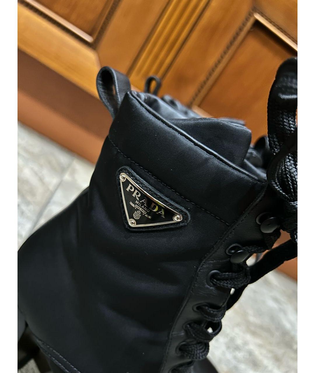PRADA Черные кожаные ботильоны, фото 6