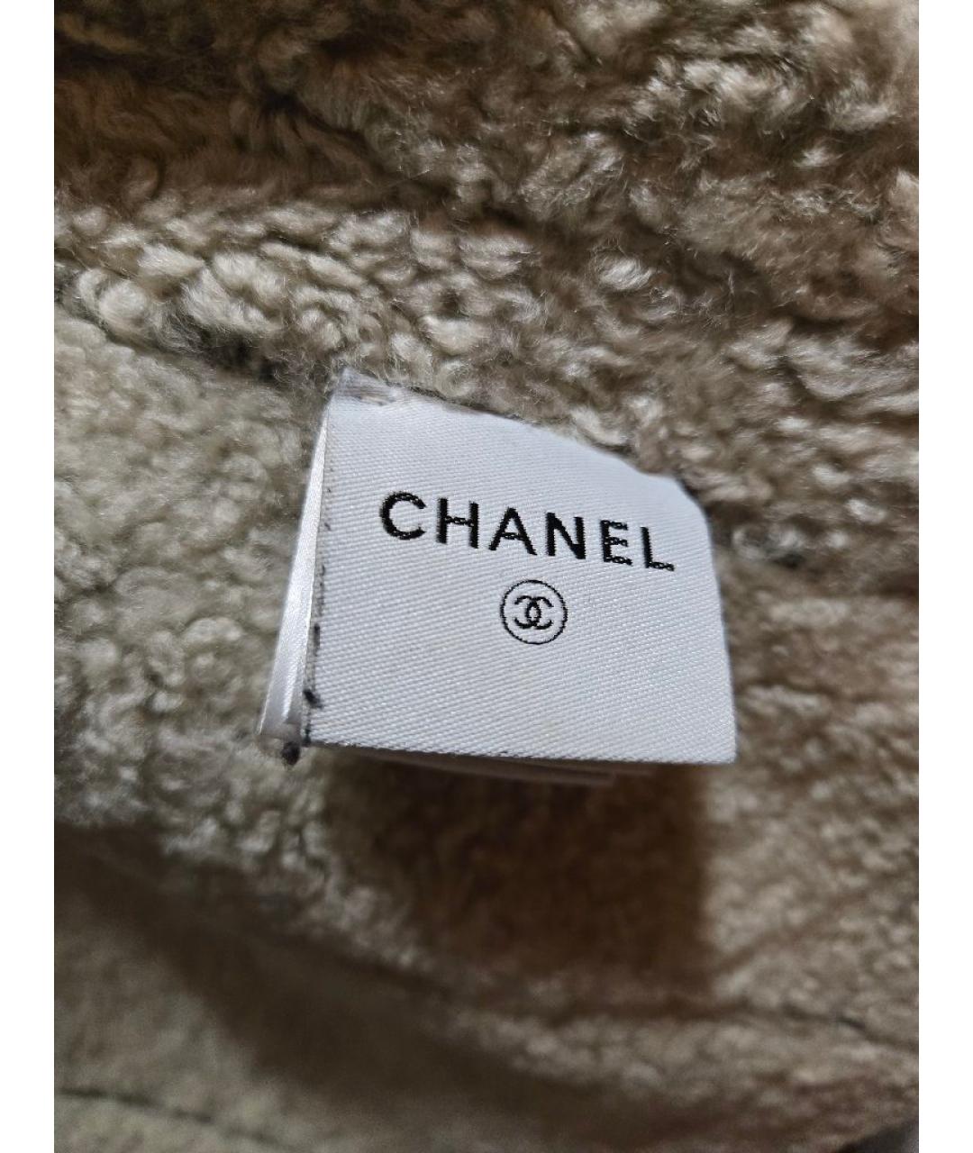 CHANEL Черная кожаная дубленка, фото 6