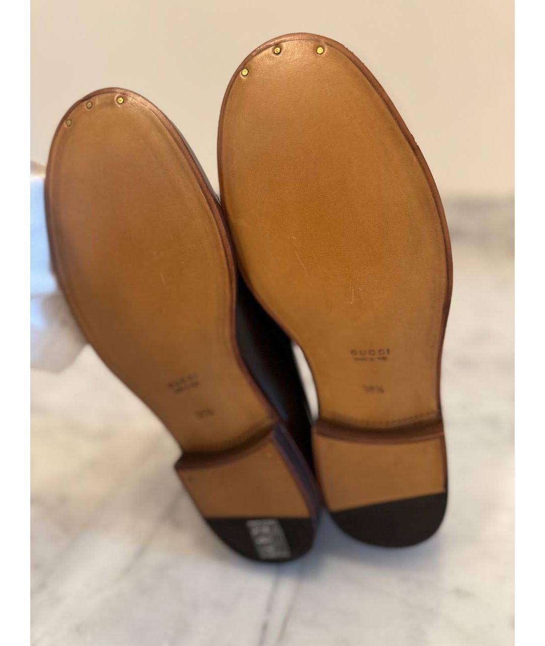 GUCCI Кожаные лоферы, фото 4