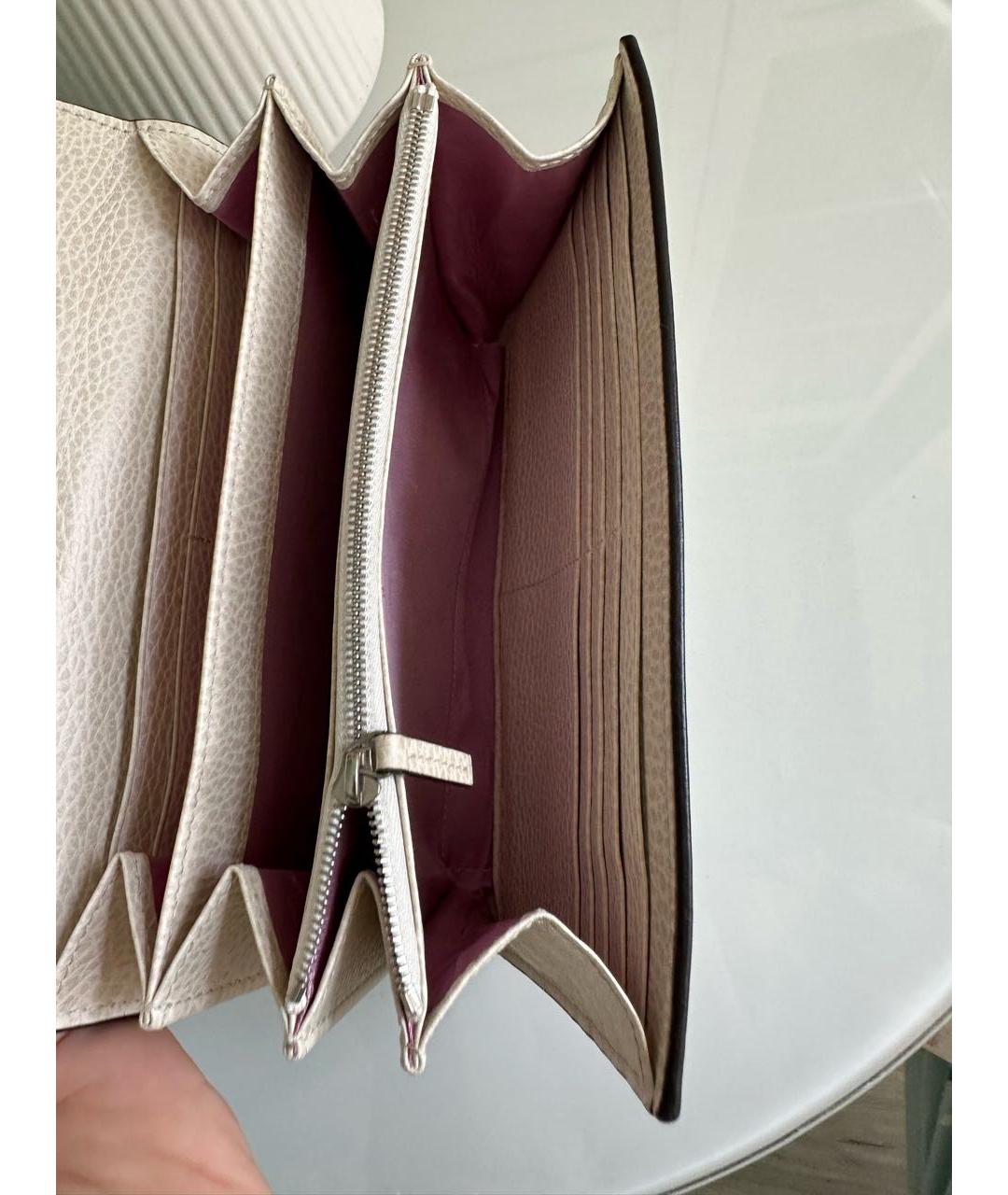 GUCCI Белая кожаная сумка через плечо, фото 6