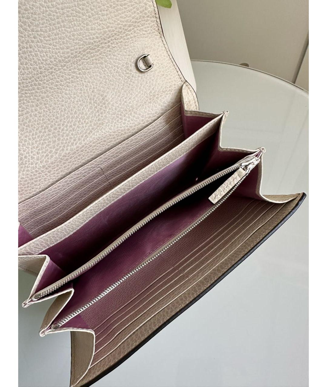 GUCCI Белая кожаная сумка через плечо, фото 4