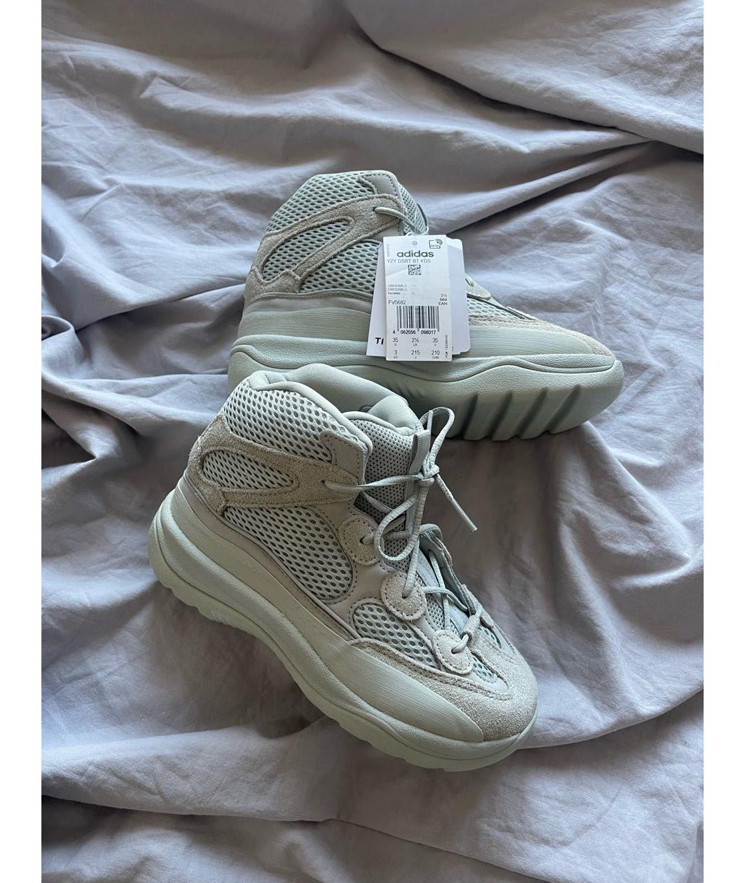 ADIDAS YEEZY Серые кожаные ботинки, фото 3