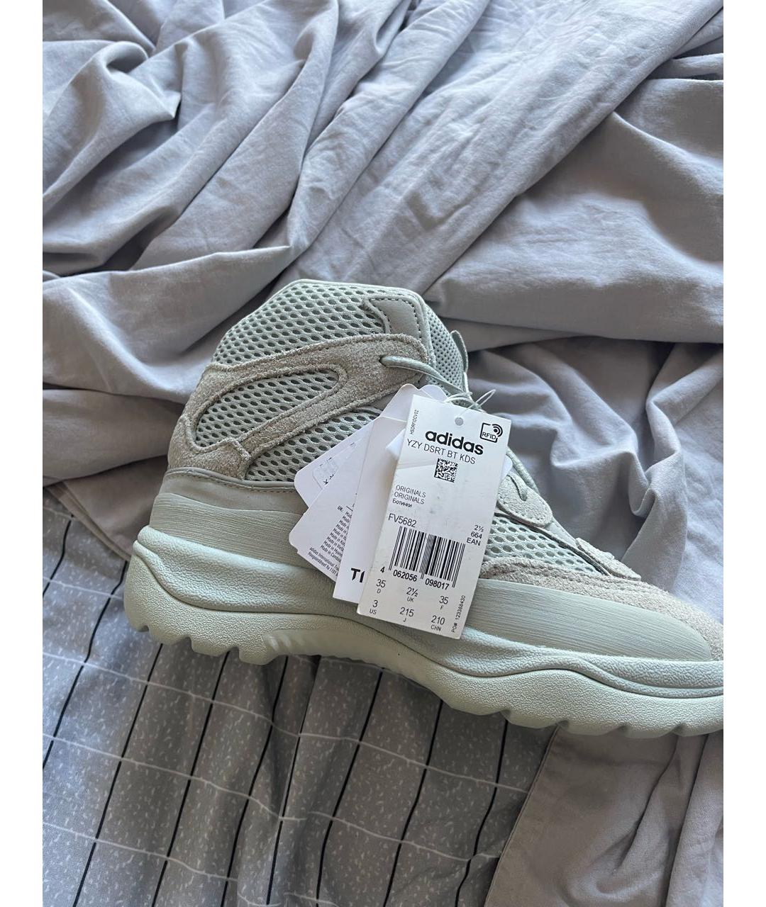 ADIDAS YEEZY Серые кожаные ботинки, фото 2