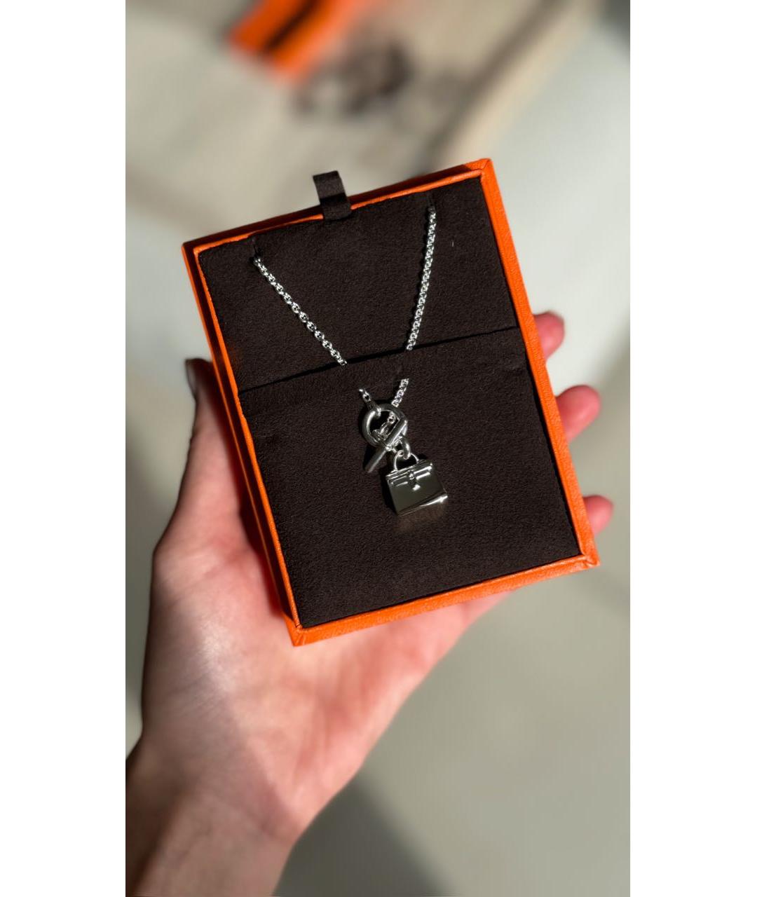 HERMES Серебряное серебряное колье, фото 6