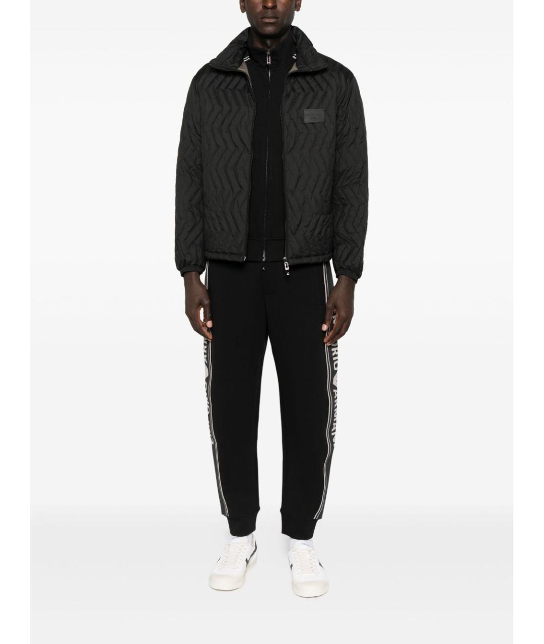 EMPORIO ARMANI Черная полиэстеровая куртка, фото 3
