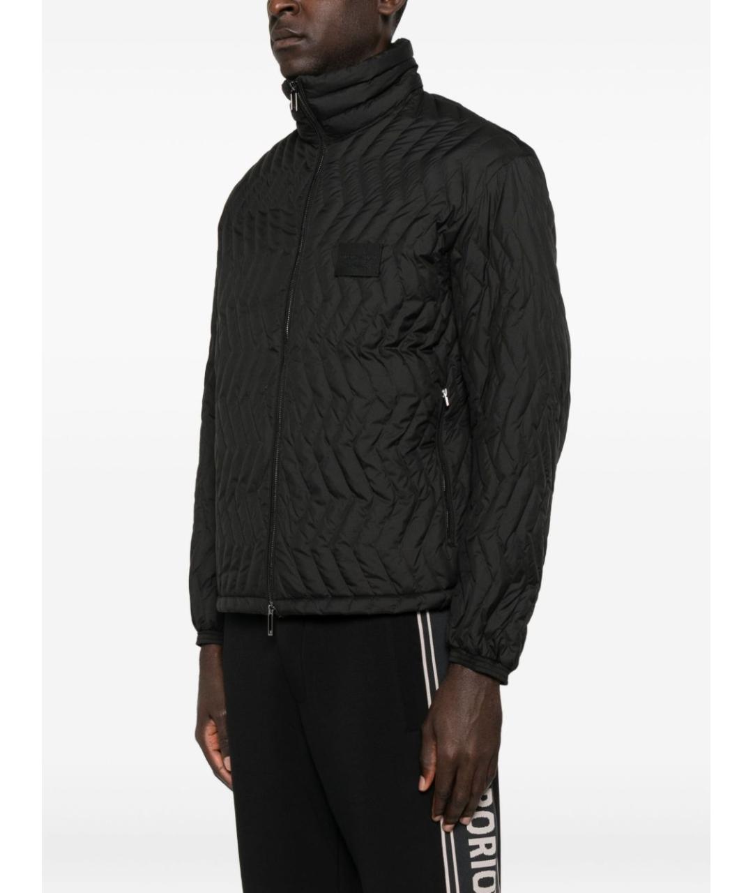 EMPORIO ARMANI Черная полиэстеровая куртка, фото 2