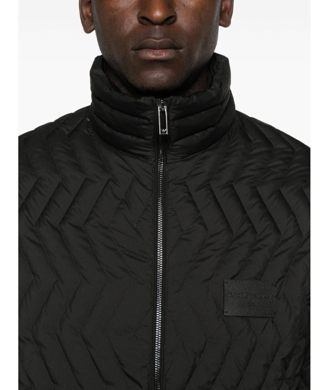 EMPORIO ARMANI Черная полиэстеровая куртка, фото 4