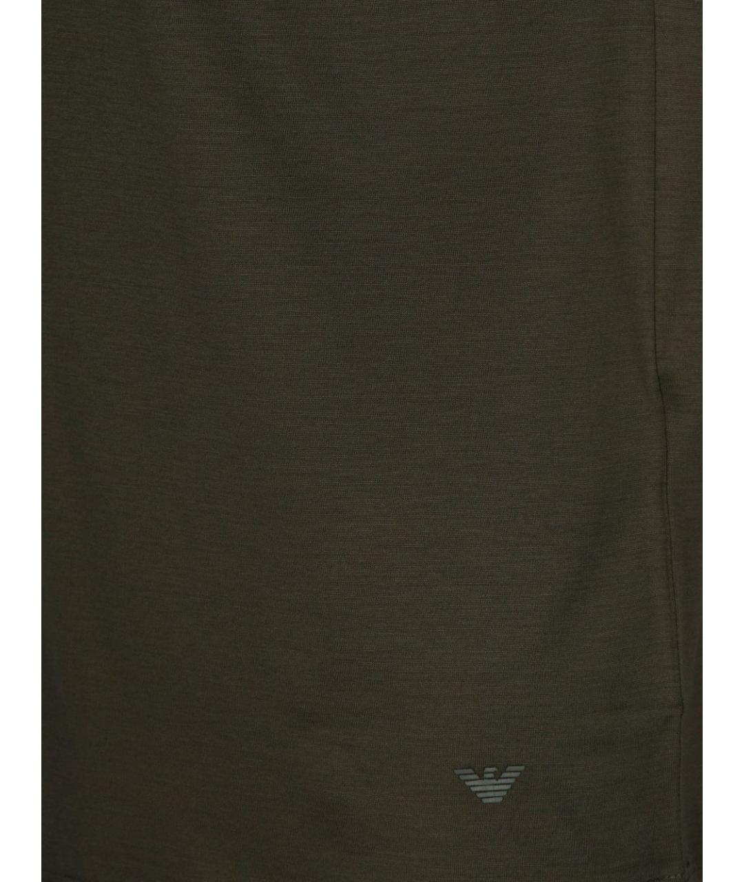 EMPORIO ARMANI Хаки футболка, фото 2