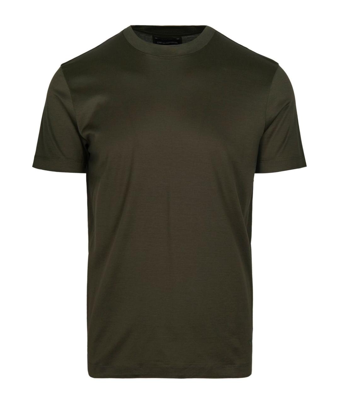 EMPORIO ARMANI Хаки футболка, фото 1