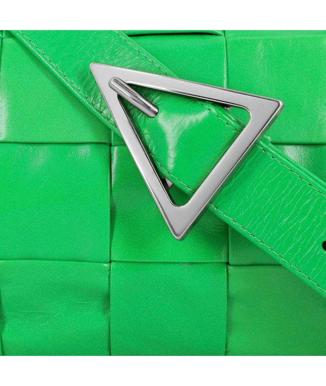 BOTTEGA VENETA Зеленая кожаная сумка на плечо, фото 8