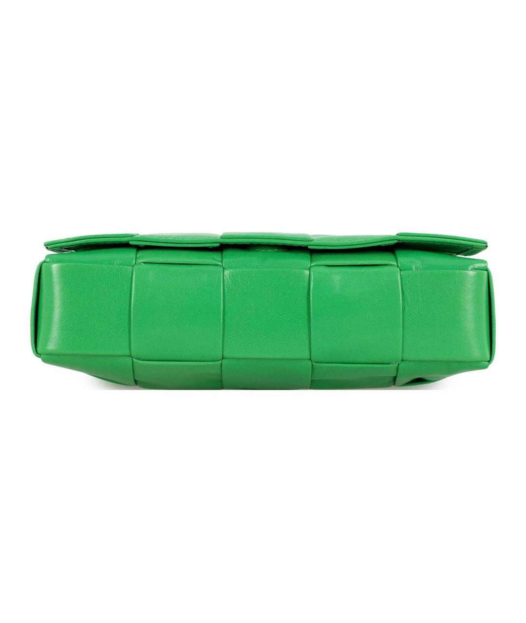 BOTTEGA VENETA Зеленая кожаная сумка на плечо, фото 5