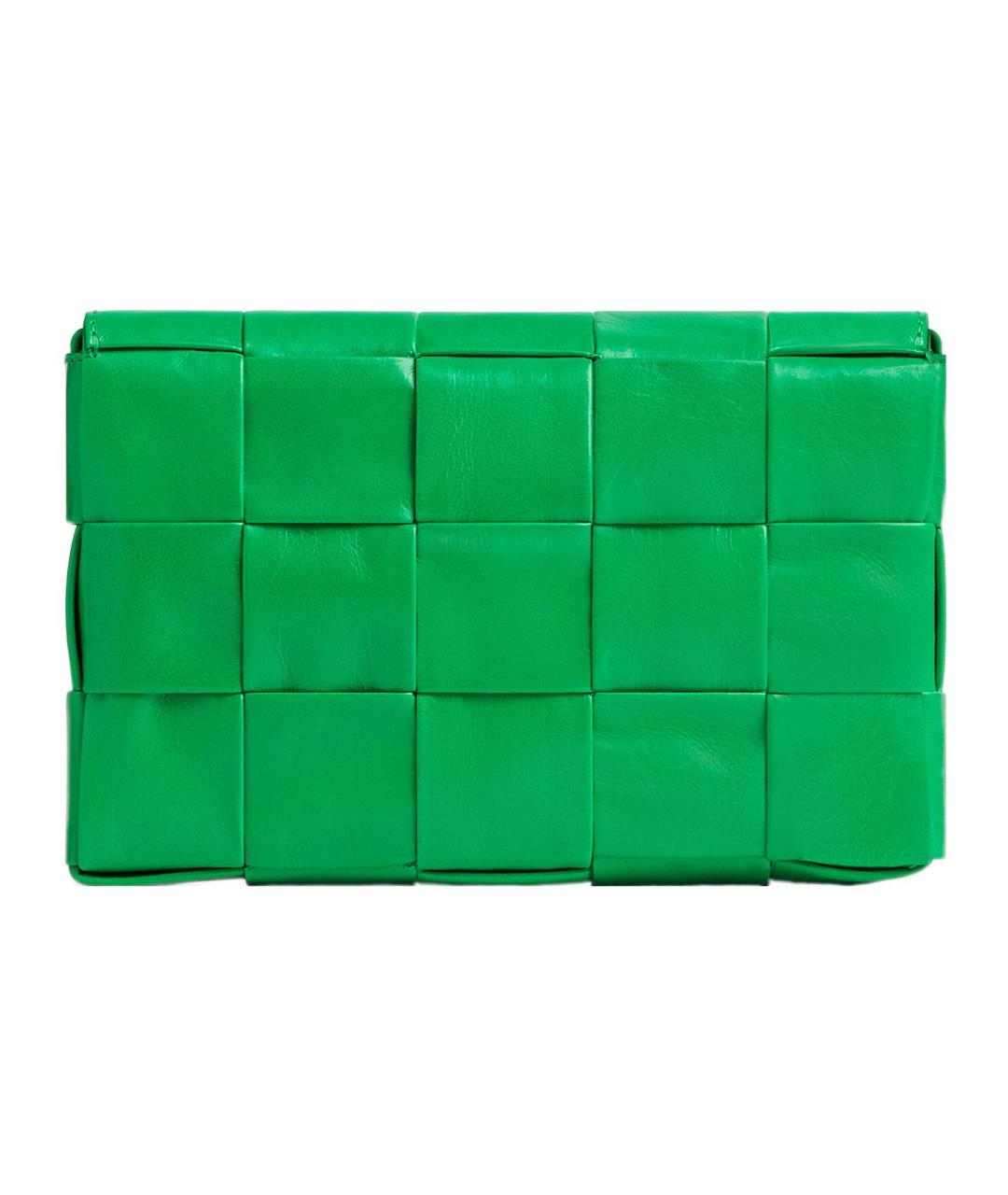 BOTTEGA VENETA Зеленая кожаная сумка на плечо, фото 4