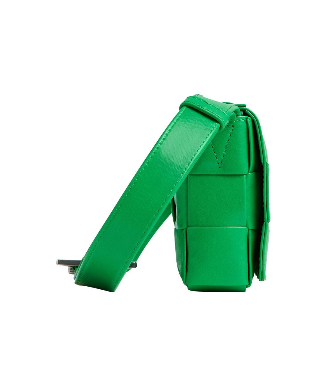 BOTTEGA VENETA Зеленая кожаная сумка на плечо, фото 3