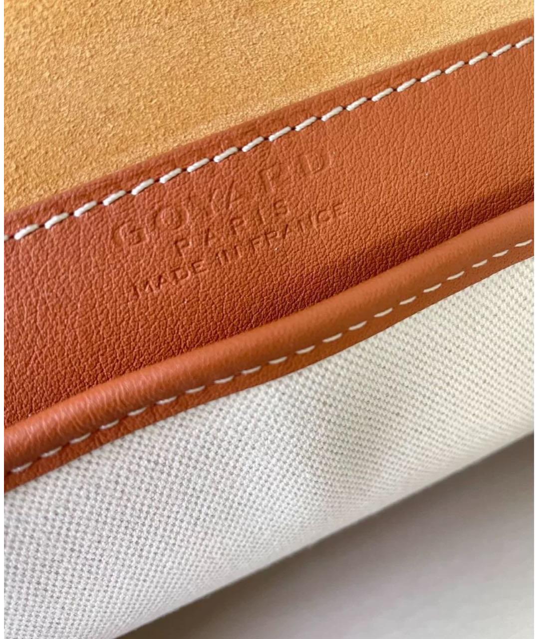GOYARD Коричневая кожаная сумка на плечо, фото 6