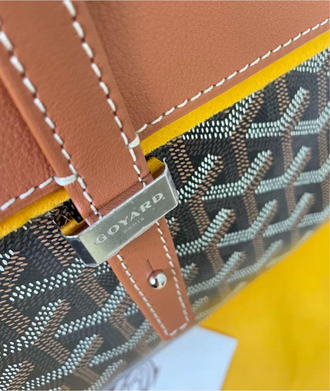 GOYARD Коричневая кожаная сумка на плечо, фото 5