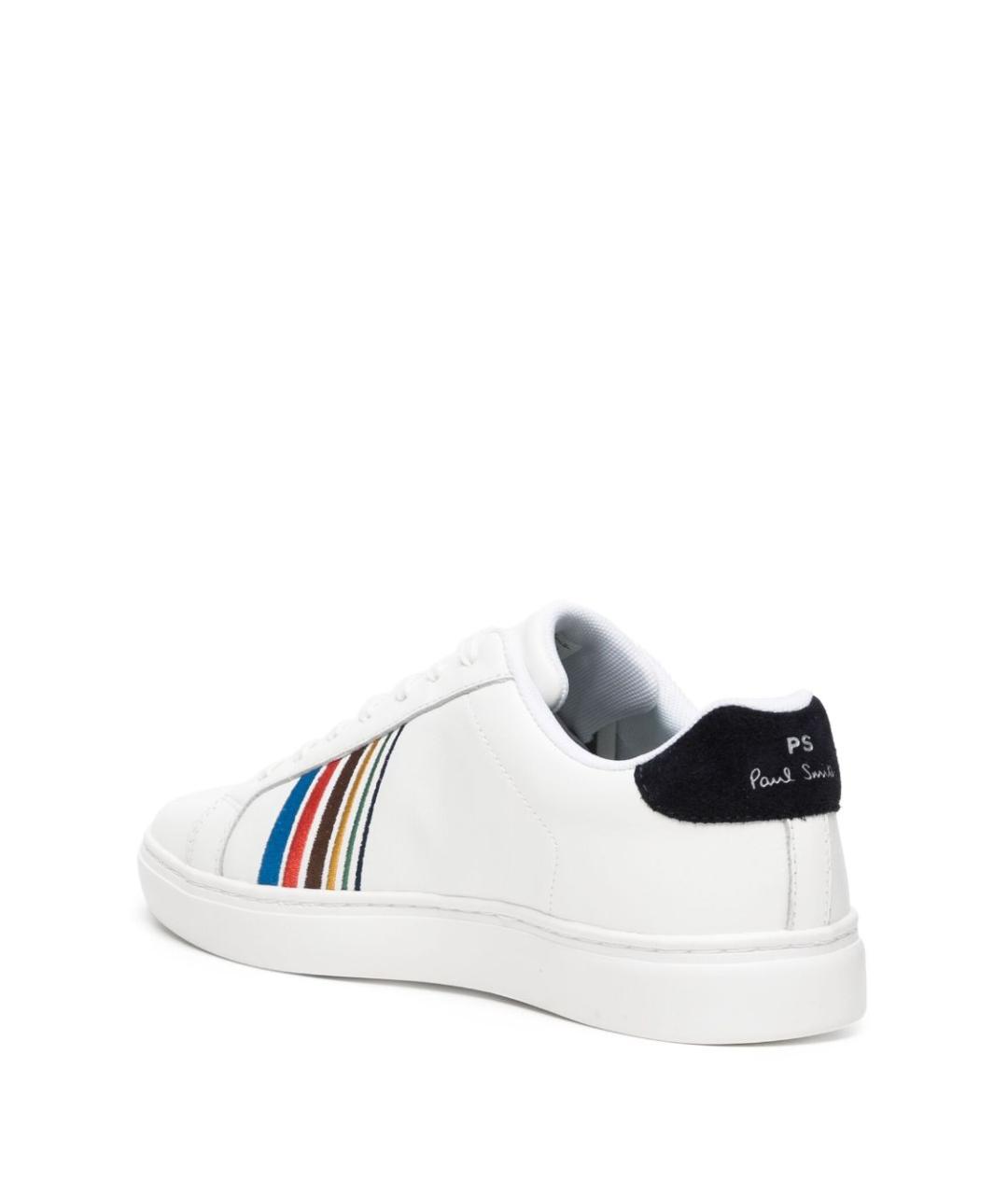 PS BY PAUL SMITH Белые кожаные низкие кроссовки / кеды, фото 3
