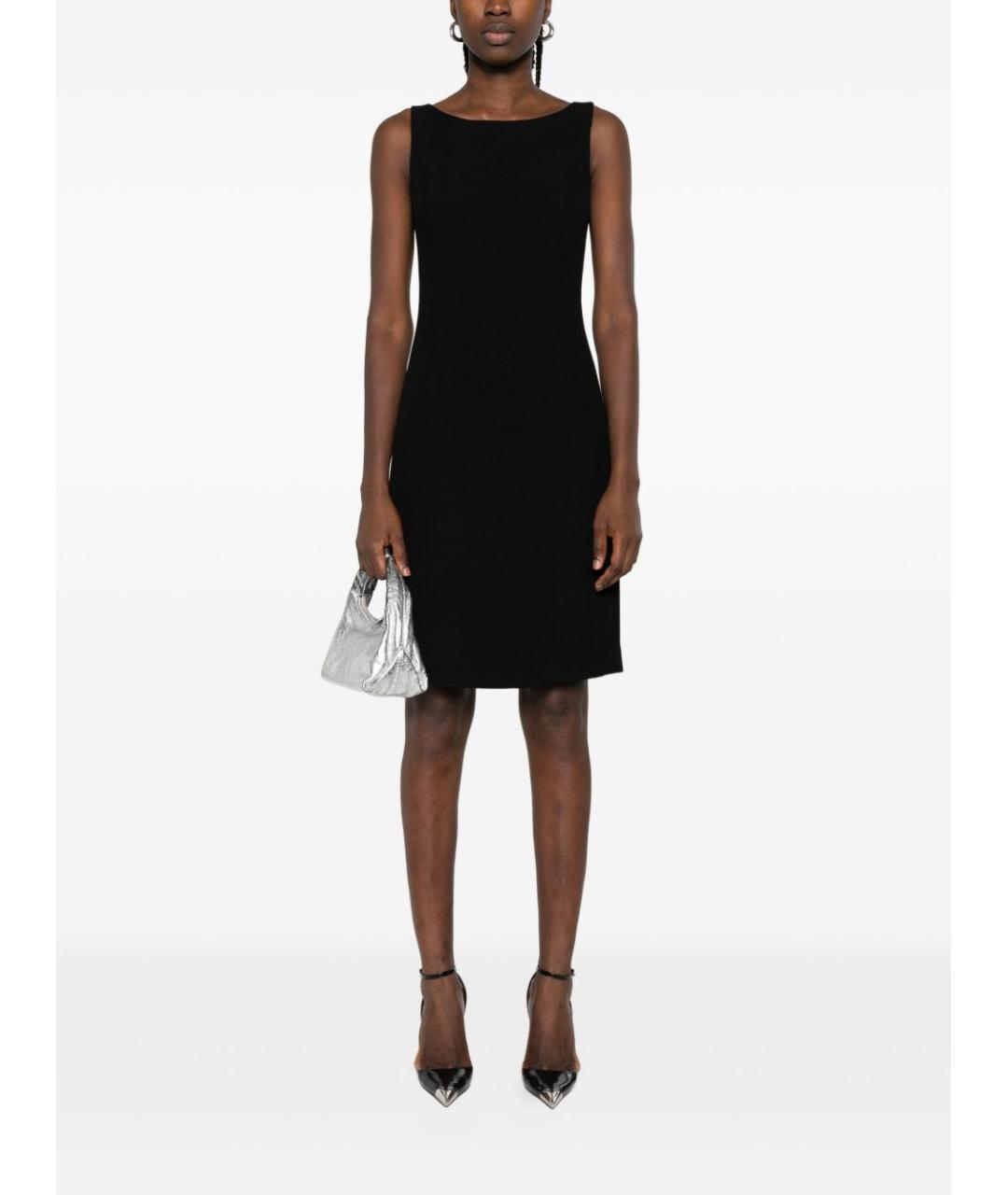 EMPORIO ARMANI Черное полиэстеровое платье, фото 2