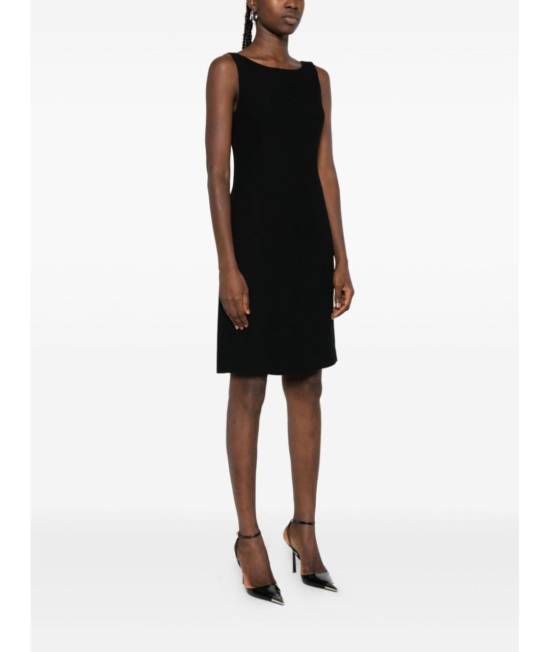 EMPORIO ARMANI Черное полиэстеровое платье, фото 3