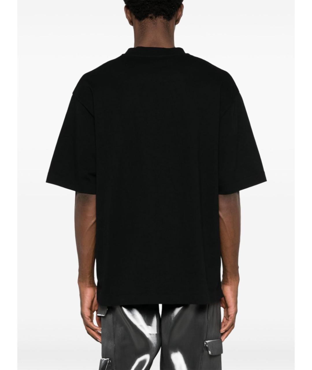 OFF-WHITE Черная хлопковая футболка, фото 4