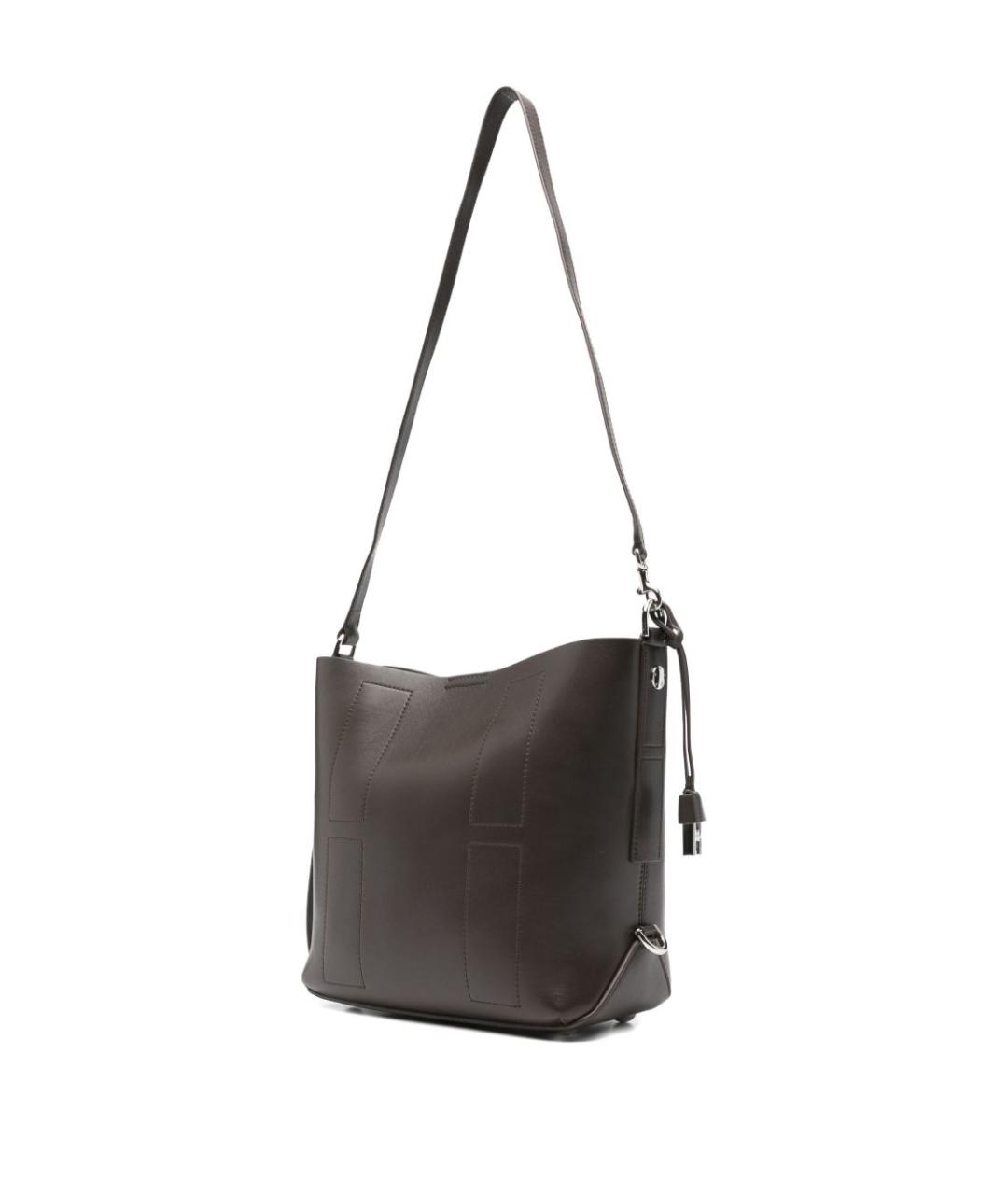 HOGAN Коричневая кожаная сумка тоут, фото 2