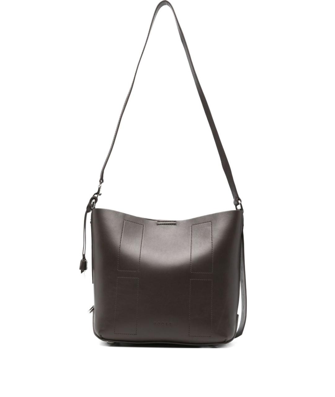 HOGAN Коричневая кожаная сумка тоут, фото 1