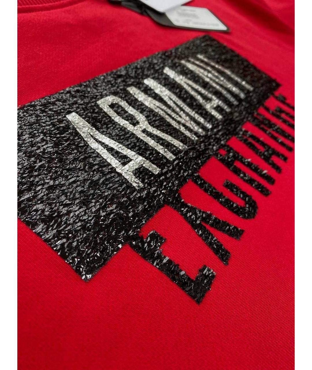 ARMANI EXCHANGE Красное хлопковое повседневное платье, фото 7