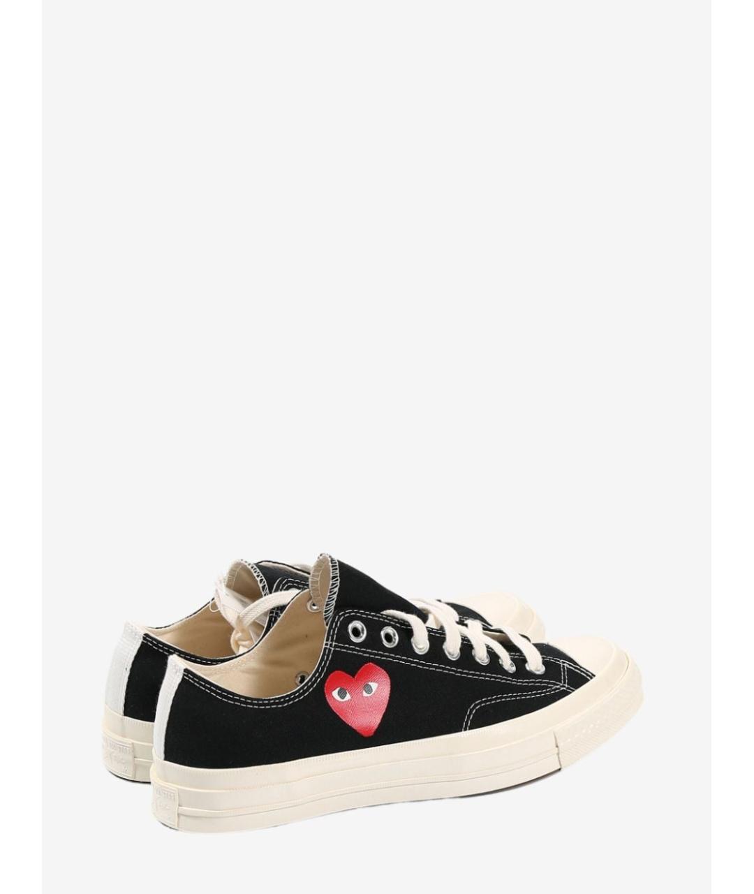COMME DES GARÇONS PLAY Черные текстильные кеды, фото 2