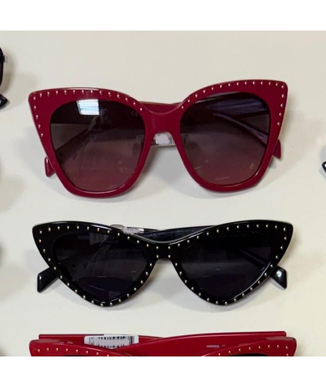 MOSCHINO Красные пластиковые солнцезащитные очки, фото 6