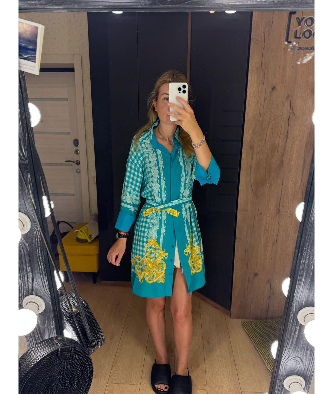 VERSACE Бирюзовая рубашка, фото 6