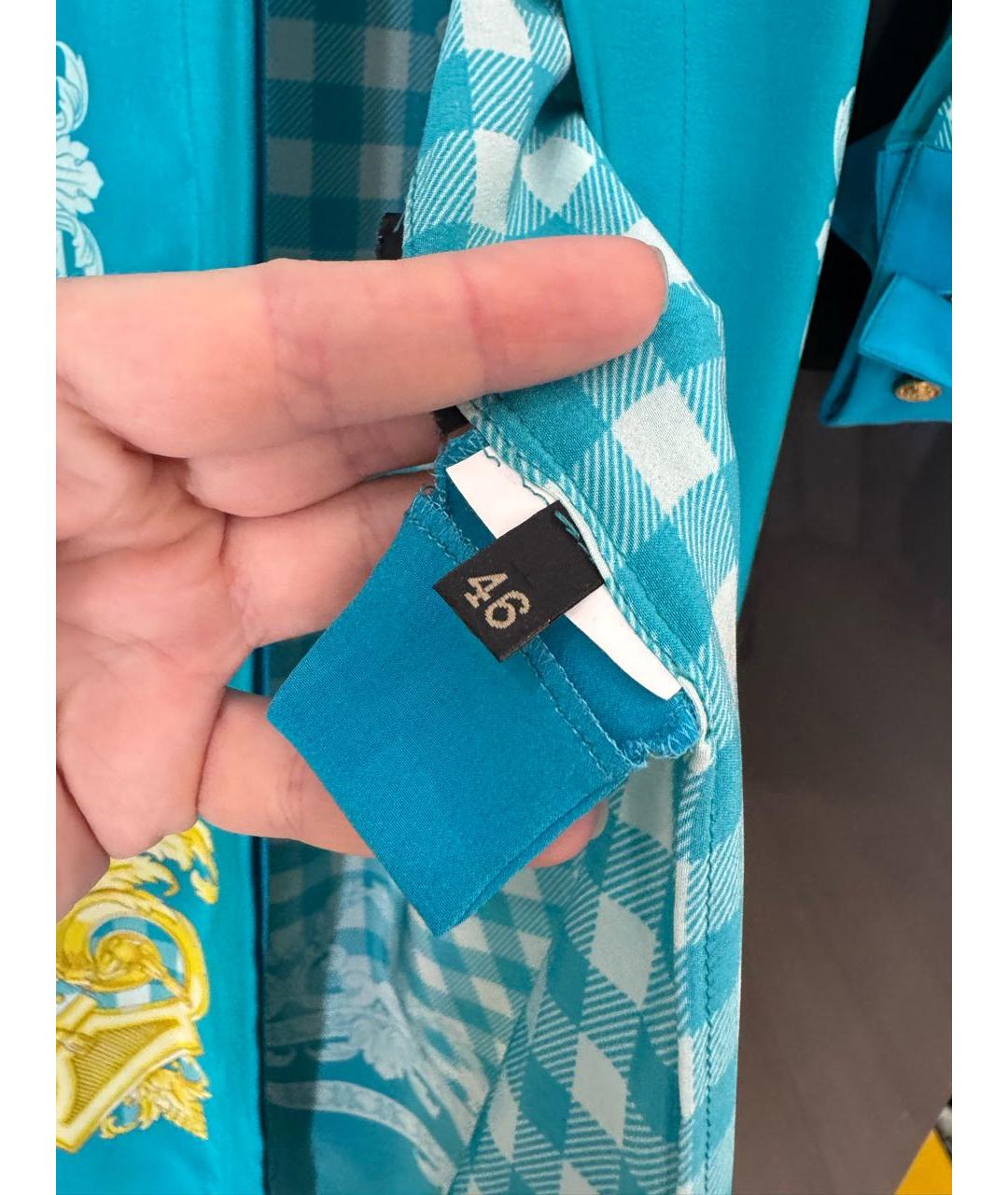 VERSACE Бирюзовая рубашка, фото 2