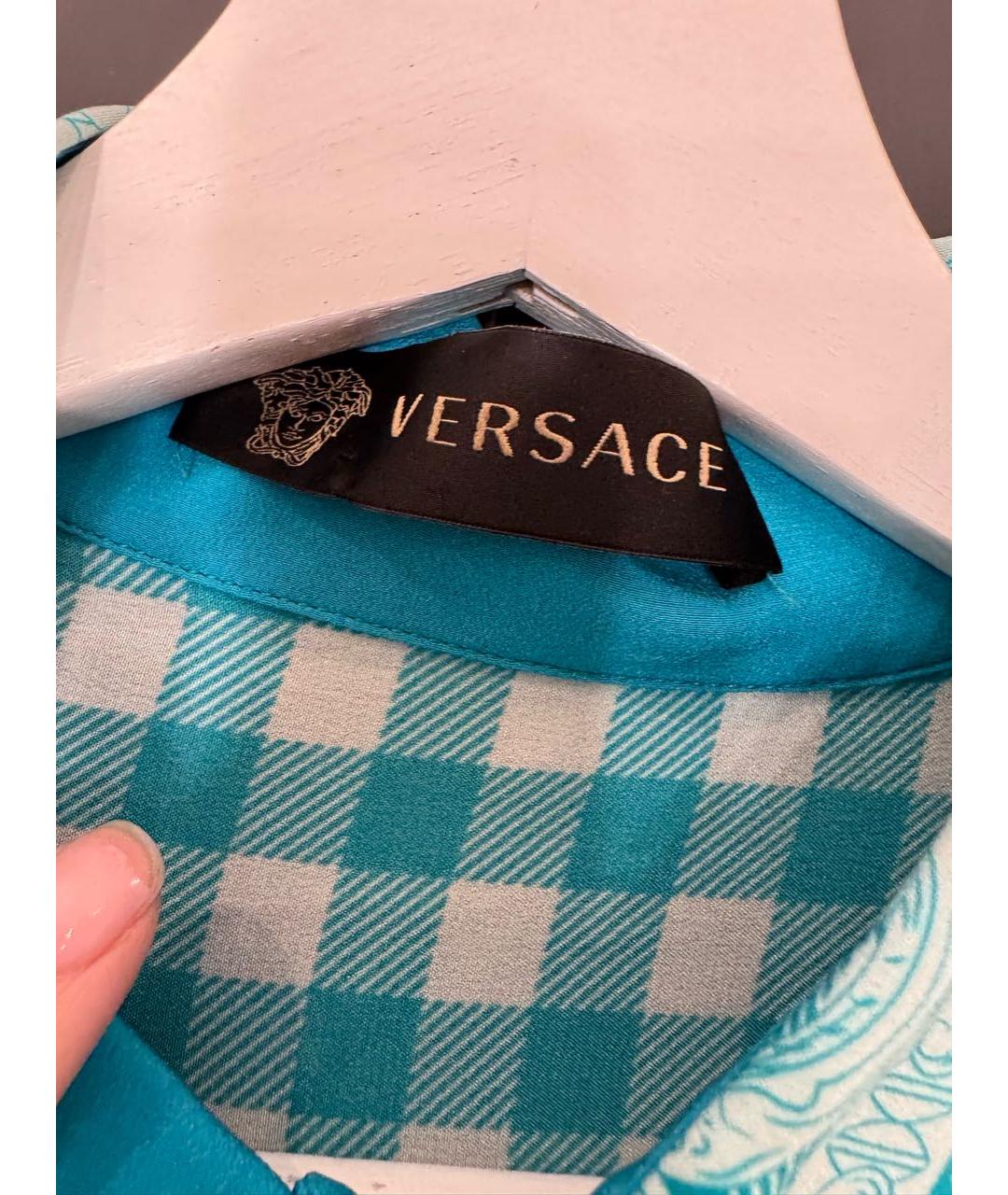 VERSACE Бирюзовая рубашка, фото 3