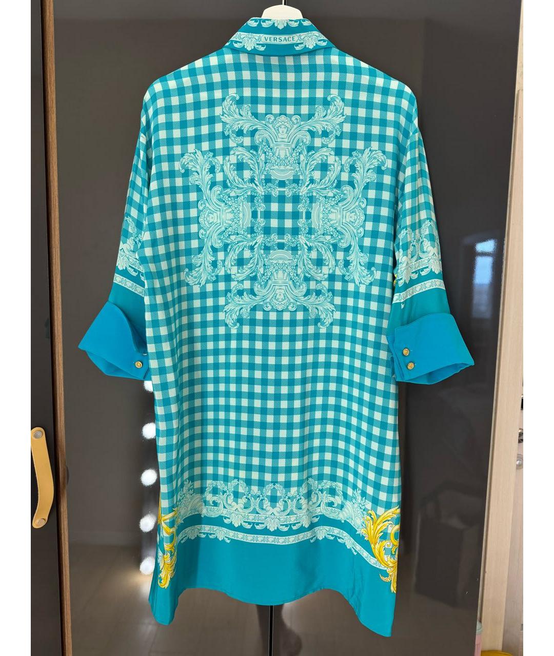 VERSACE Бирюзовая рубашка, фото 4