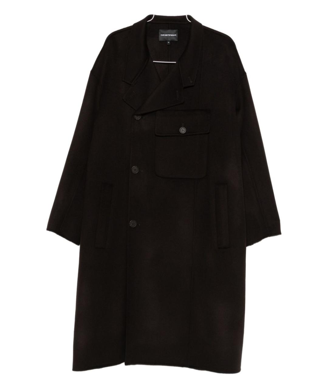 EMPORIO ARMANI Коричневое кашемировое пальто, фото 1