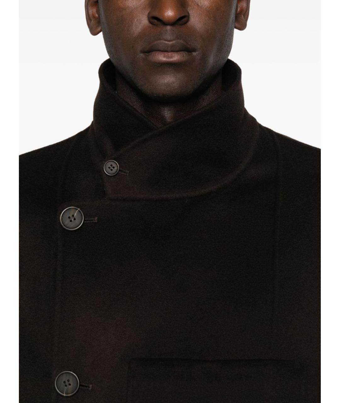 EMPORIO ARMANI Коричневое кашемировое пальто, фото 4