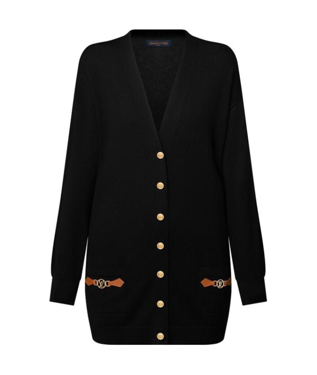 LOUIS VUITTON Черный хлопковый кардиган, фото 1
