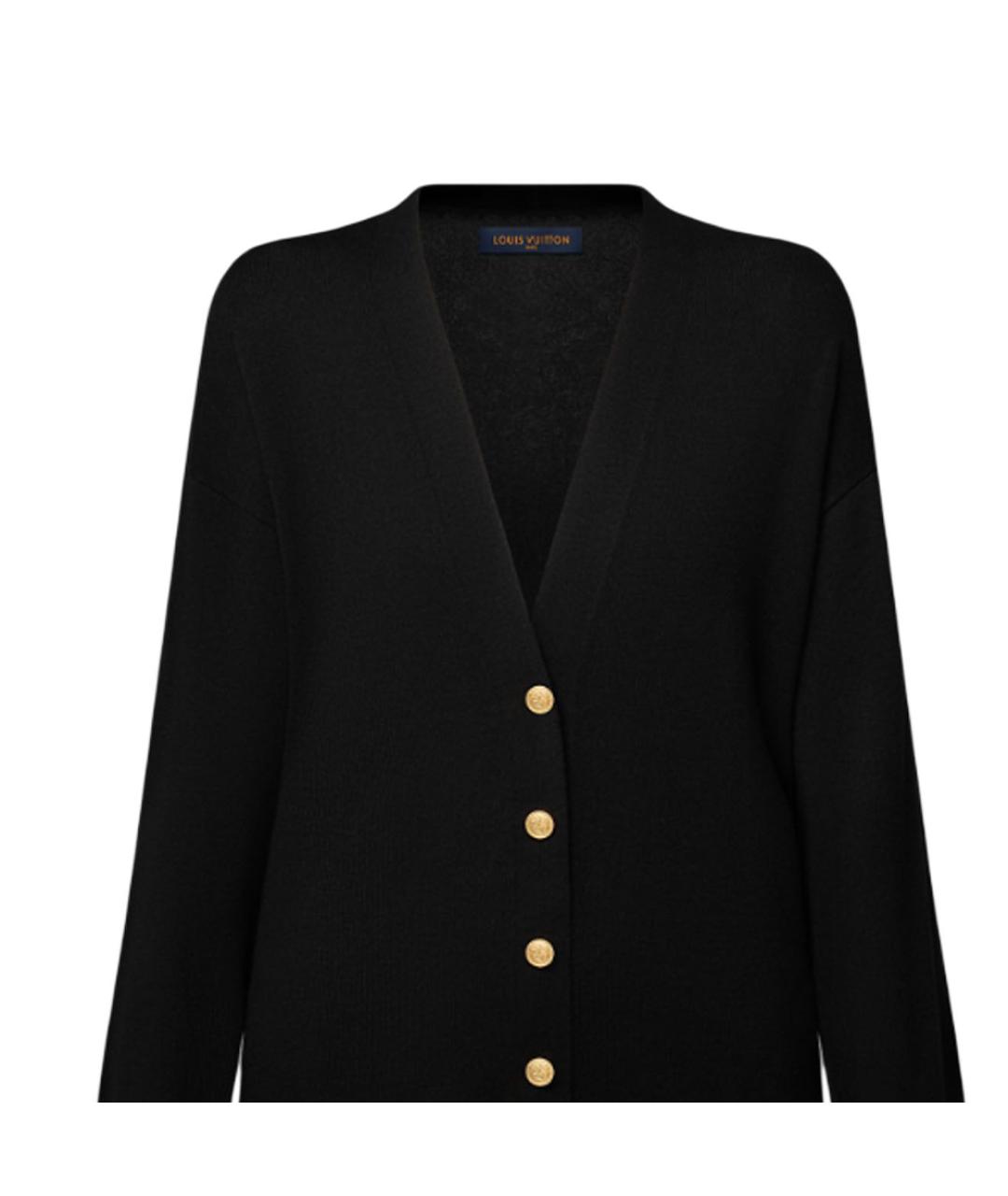 LOUIS VUITTON Черный хлопковый кардиган, фото 3