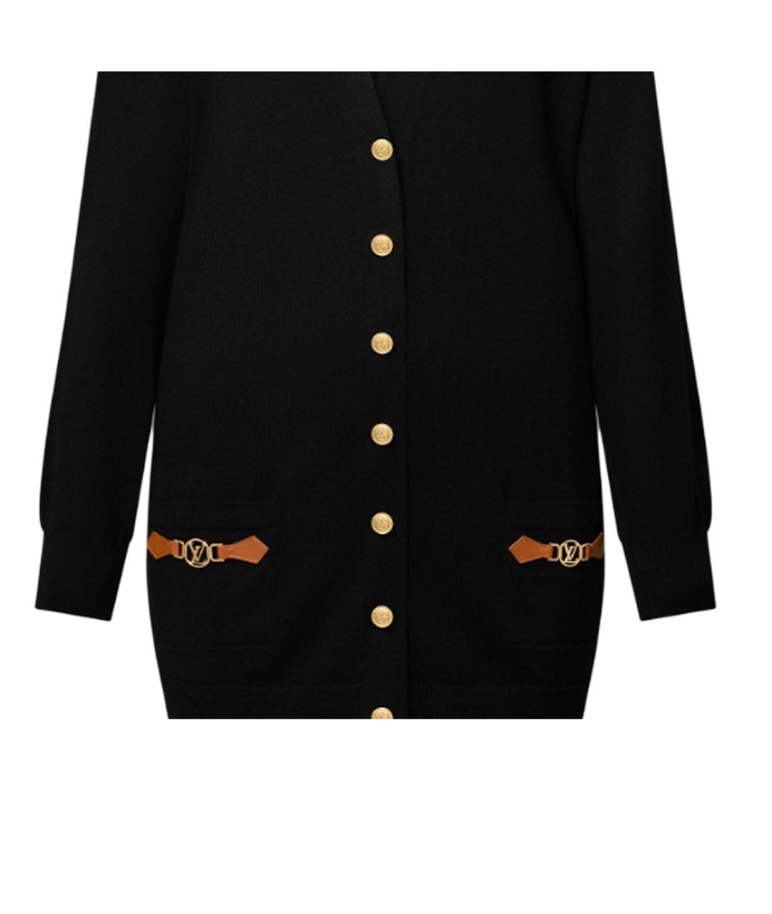 LOUIS VUITTON Черный хлопковый кардиган, фото 4