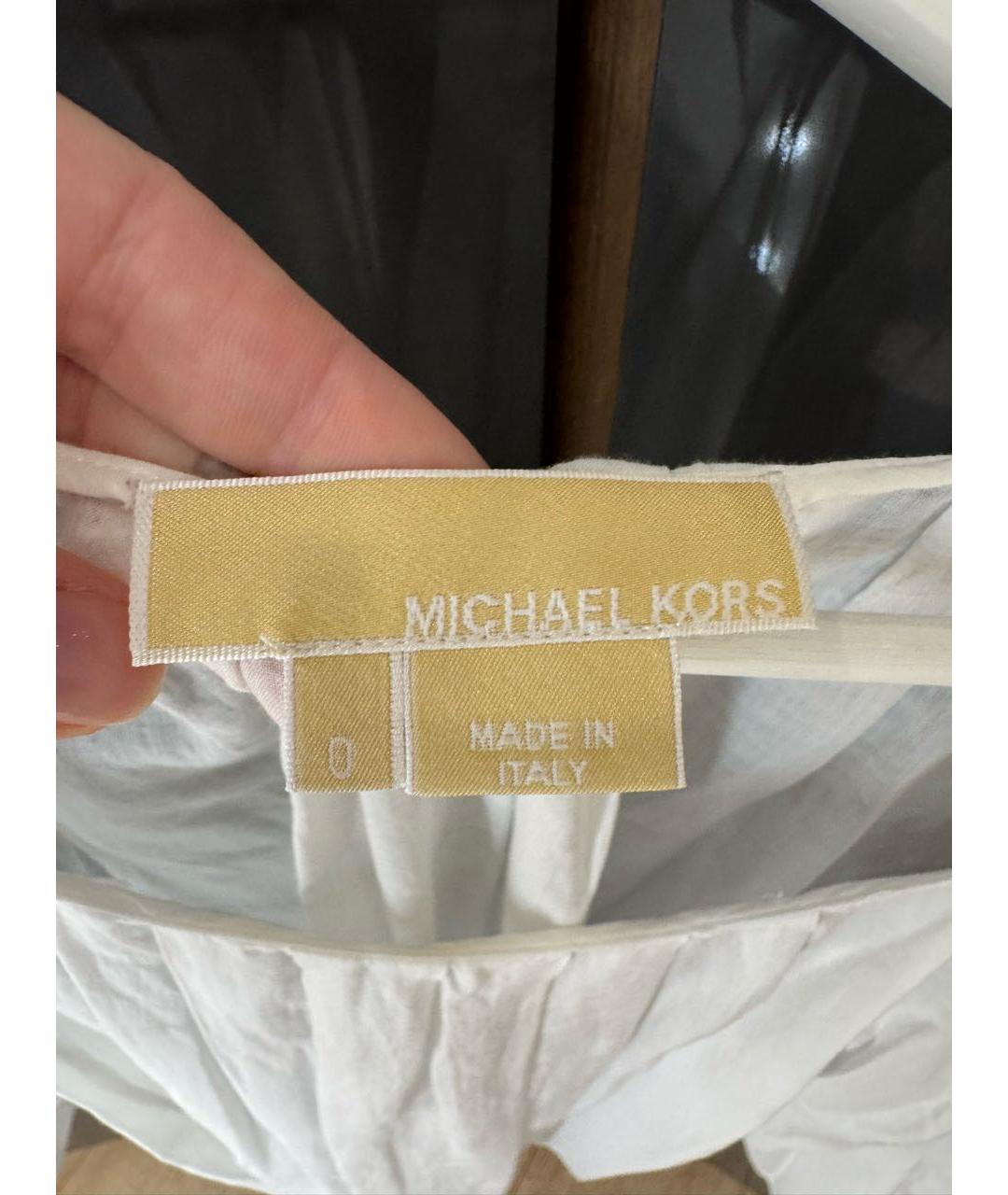 MICHAEL KORS Белая хлопковая блузы, фото 3