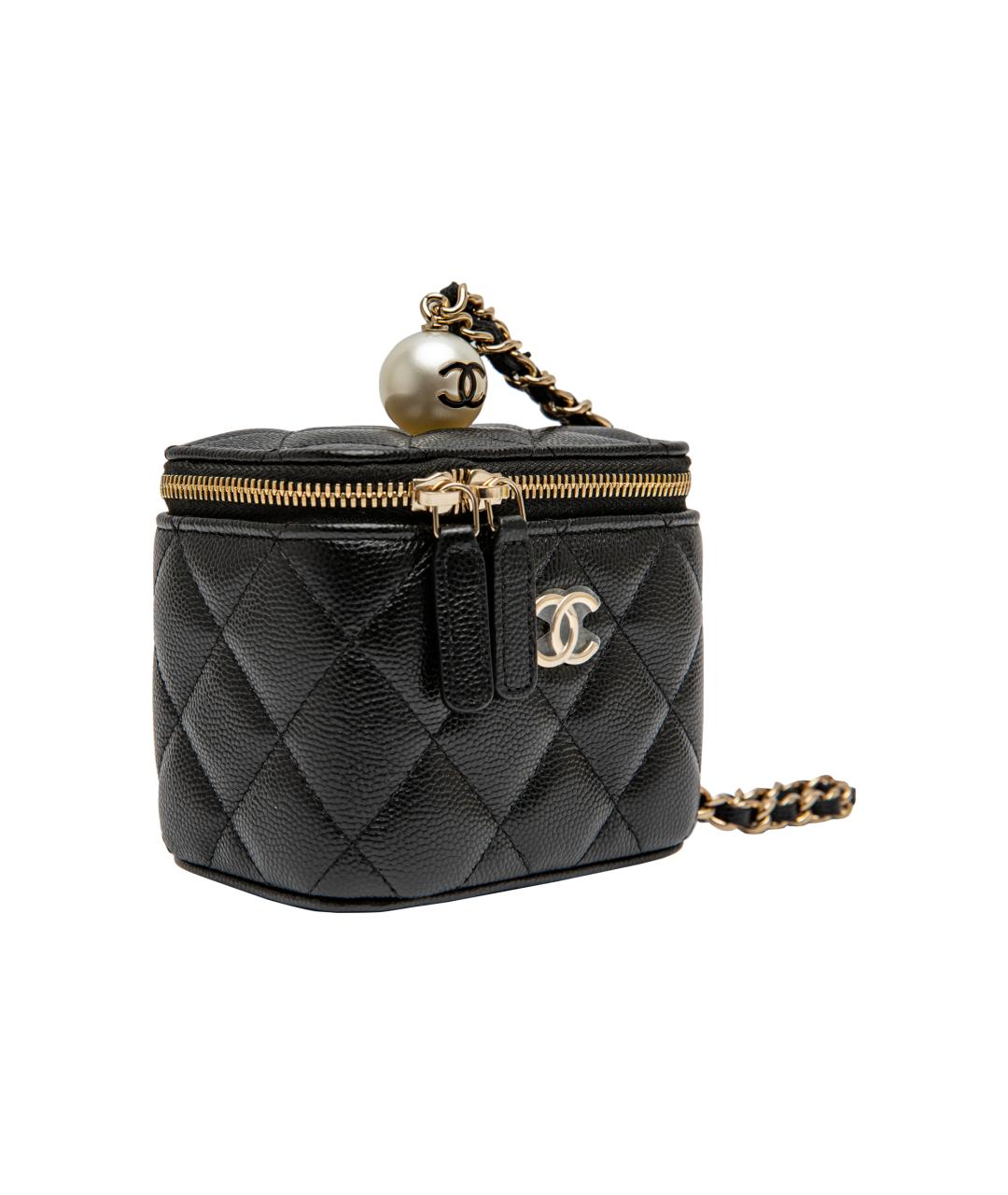 CHANEL Черная кожаная сумка через плечо, фото 3