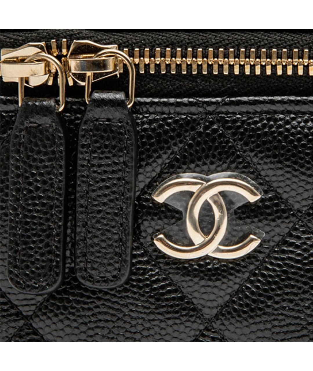 CHANEL Черная кожаная сумка через плечо, фото 6