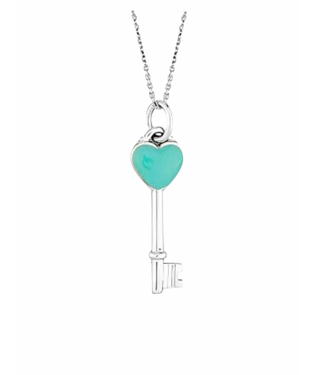 TIFFANY&CO Бирюзовое серебряное колье, фото 1