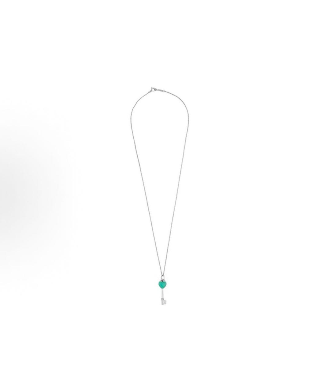 TIFFANY&CO Бирюзовое серебряное колье, фото 4